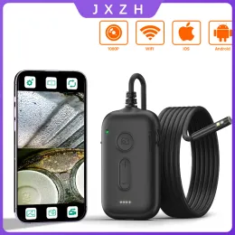 Telecamere con endoscopio industriale WiFi per iPhone/Android 1080p impermeabile a doppio cavo rigido a tripla telecamera ispezionare il boroscopio