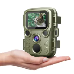 Câmera de caça às câmeras DSOON Mini Trail Camera 12MP 1080p Video Animal selvagem Visão noturna Visão selvagem à prova d'água 850nm Infravermelho