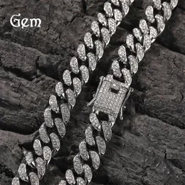 Gumeng hiphop ny produkt 12mm legering diamant inlagd herr kubansk halsband gata omöjlig mångsidig smycken