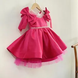 Vestidos de menina cetim princesa flor fofa vestido de bola primeiro vestido de comunhão para crianças manto mariage enfant fille festa feriado