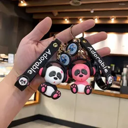 Keychains süß für Frauen Geschenk Tier Keychian Paar Keyring -Tasche Anhänger Panda Keychain Musik Elefant Auto