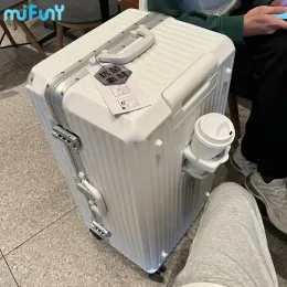 Bagaż mifuny bagaż podróżny z kubkiem uchwyt aluminiowy walizka rama duża pojemność przenoszenie bagażu pull pręt obudowa podróżna 2023