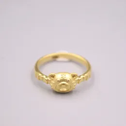 999 24k anello di tigre in oro giallo in oro 3D Craft US Times 5 6 7 8 Disponibile 240420