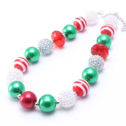 Necklaces MHS.SUN Fashion Christmas Style Kids Beads Necklace Festival Child Girls Bubblegum Necklace Jewelry For Gift