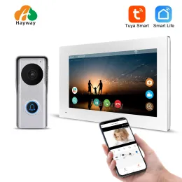 Controllo 1080p Video Door Porta Home Intercom Sistema Wireless WiFi Smart Video Canno da 7 pollici con campanello cablato App Tuya