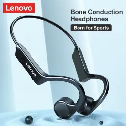 Lenovo X4 Bone Conduction Bluetooth hörlurar Sport Earphone Vattentät trådlöst headset med Mic Ear-krok TWS Bass Hifi Stereo