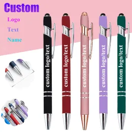 Pens Personalized Pen Custom Logo Engrave Name Ballpoint Pen with Stylus Tip Black Ink Metal Pen Graduation Office Birthday Gift