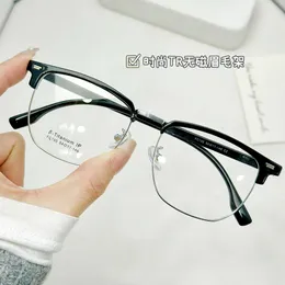 Novos negócios miopia lente moldura de sobrancelha no estilo óculos quadrados pippy belos óculos de luz leves decoram a forma do rosto