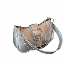 LEFTSIDE Y2K Style Sier Pu Leather Crossbody Bags for Women 2023 Y2K Luxury Brand Liten Female Underarm Shoulder Bag Handbags Y4SU#