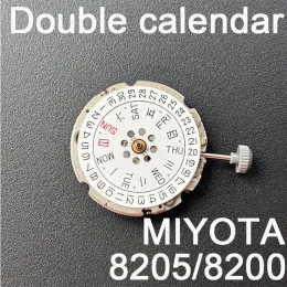 Uhren New Japan Miyota 8200 8205 Automatische Bewegung Neue Uhren -Teile Mechanische Uhr Bewegung Doppelkalender