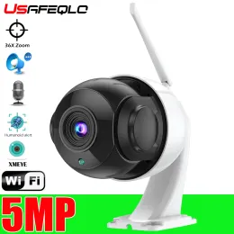 Cameras Metal Wifi 36X Optical Zoom 5MP PTZ IP Camera Outdoor Ai Human Detect Two Way Audio Wireless Surveillance 100M IR Night Vision