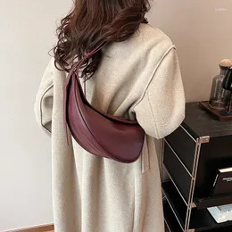 Hobo Handbag de couro macio de alta qualidade Lady Lady Irregular Undermail Bag Bolsa de Bolsa Crossbody for Women