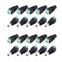 10 çift (20pcs) coax cat5 - bnc dc güç erkek jak fişi dc dişi konnektör fiş adaptörü av bnc utp cctv kamera video balun