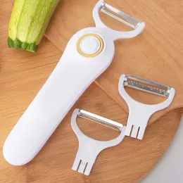 Peellers Electric Peeler portatile USB Verdura di frutta ricaricabile per verdure con 3 taglieri cucine cucina utensile da cucina a casa