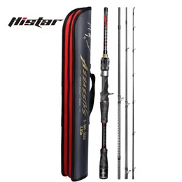 HISTAR ASSASSINS PORTÁVEL FULL CARBON FUJI BOLTA Ação rápida de 1,68m a 2,44m Spinning and Casting Travel Fishing Rod 240415