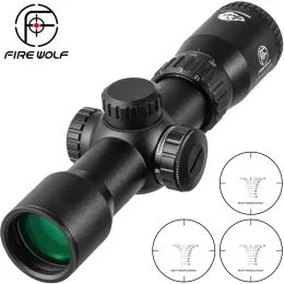 SCOPES FIRE WOLF 1.55x32 SCOPE IRG Crossbow Kort jakt Riflescope Red Dot Green Illumined Optical Sight Range Finder Reticle