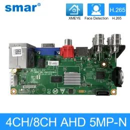 Lente SMAR 4CH/8CH/16CH 5MN AHD DVR Placa 5 em 1 para AHD 5mp 4mp 1080p 720p Câmera Controle Coxial P2P Video Recorder XMeye App onVif