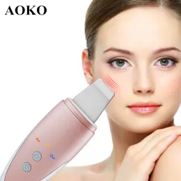 Инструмент Aoko Ultrasonic Skin Scrubber Face Deep Cleaner Черные головы Удаление ультразвуковой вибрации массаж лиц Массаж кожи очистка