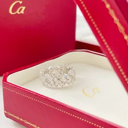 Diamond Ring Designer Ringe Luxusschmuck Finger Ringe Frauen Geschenk Hochzeitstemperament Vielseitige Ringe Größe 6-8 Chinesische Halo-Ringe Modetrendy Trendy