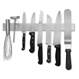 Förvaring av rostfritt stål knivstativ magnetisk knivhållare väggblock förvaringsställ för knivar kök tillbehör arrangör