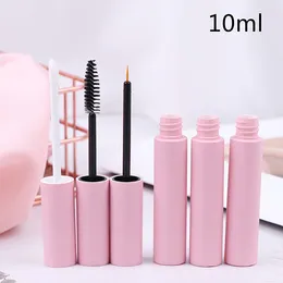 Depolama Şişeleri 10ml Pembe Dudak Parlatıcı Tüpler Boş Şişe Eyeliner Maskara Kozmetik Konteyner Paketleme