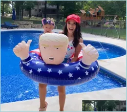 Outros suprimentos de festa festiva Trump Nadando flutuadores infláveis anel de natação da piscina inflável para Adts Kids Drop Drop Home Garden Fe3253683