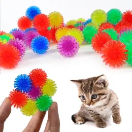 Oyuncaklar 10/20pcs Pet Kedi Sevimli ve Komik Kedi Toy Bouncy Ball Oyuncak Top Yaratıcı Renkli Etkileşimli Kedi Yumuşak Tip Çiğneme Oyuncak Kedi Aksesuarları