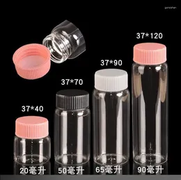 장식 인형 10pcs 20/50/70/90ml Clear Glass Bottles Vials jars with Pink/Black/White Cap DIY 웨딩 홈 장식 저장