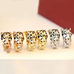 Brincos brincos de alta qualidade charme jóias de moda preto leopardo animal brincos de hip hop para feminino presente de banquete de aniversário