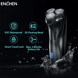 Shavers Youpin Enchen Blackstone 3 Elektroraspr dazu, Rasiermesser für Männer IPX7 WASGERFORTE WEDERSCHLAGE DRY DUAL DUAL LCD -DISHINTE FACE BARTH Rasierrasierer Rasiermesser