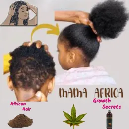 Schampokonditioner Africa Wild Rosemary Oil Crazy Hair Growth Traction Alopecia Chebe Pulver håravfall REWROW Dina kanter Bald Spots tunnare hår