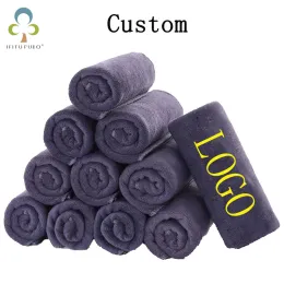 Towels Custom label LOGO highly absorbent microfiber towel suitable for dry hair shampoo 35*75 beauty salon foot bath shop special