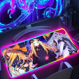 Podkładki RGB Myse Pad xxl Fate Grand Order podświetlanie maty podświetlenia MousePad Anime PC PC AKCESSORCJI KEDYBOTOWE KEDYBOTOWE KLAJNIK