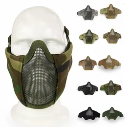 Cap di ciclismo Maschera tattica da 4,5 "Maschia protettiva a metà facciale pieghevole adatto alle donne adolescenti attrezzatura da paintball