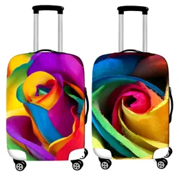 Accessories Rose Flower Pattern Luggage Dust Cover Thicken Elasticity Luggage Protctive Cover 1932 Inch Suitcase Cover Travel Accessories