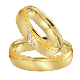 Bands Marriage Alliances Love Coppia Anelli da sposa set per uomini e donne Proposta di colore in oro PROPOSIZIONE Gioielli in acciaio inossidabile