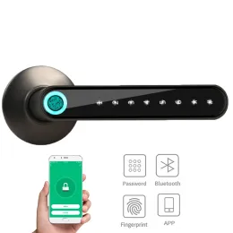 Steuerelektronische Sperre Bluetoothschlüsselloser Handle Digital Smart Door Sperre Fingerabdruck / Passwort / App 3 Wege Schnell entsperren iOS Android