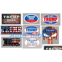 Bilklistermärken 8 typer Trump Reflective America President General Election Vehicle Paster Decal Decoration Bumper Wall Drop Delivery Aut DH08Y