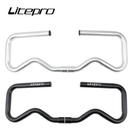 조명 Litepro 폴딩 자전거 P Brompton 핸들 용 핸들 바 25.4*490mm Butterfly Bar 22.2mm Ultralight Aluninum 합금