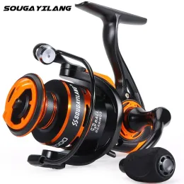 Accessories Sougayilang New Orange Spinning Fishing Reel 5.2:1 High Speed Aluminum Alloy Spool Reel Max Drag 10kg Bass Carp Fishing Tackle