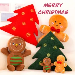 Animali 40 cm Kawaii Nuovo arredamento natalizio Cartoon Gingerbread Man simulato Tree Christmas Plush Toy Bambo