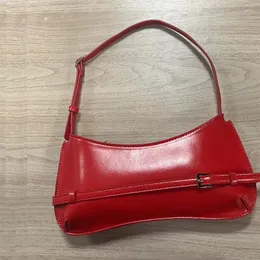 Borse per baguete Hobo per donne Red Retro Single a spalla fibbia Design borsetta e borsetta a colori solidi Leadys Clutns