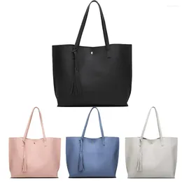 Shoulder Bags Girls Pure Color Tassels Large Capacity Bag Female Shopping Handbag Tote Sac A