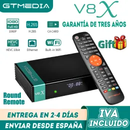 Mottagare Full HD GTMedia V8x Satellitmottagare med Mars inbyggd WiFi GTMedia V8 Nova V9 Prime 1080p GTMedia V7 S2X Skicka från Spanien