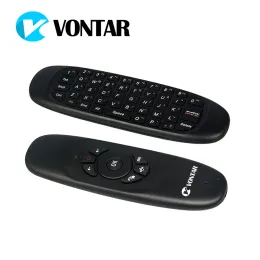 キーボードVontar English Vontar C120 Air Mouse Rechargeable Mini Wireless Keyboard for Android TV Box h96max x96max hk1 x88pro pc