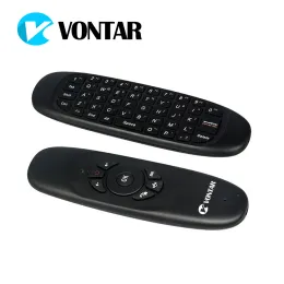 Tangentbord vontar engelska vontar c120 luftmusuppladdningsbar mini trådlöst tangentbord för Android TV -låda H96MAX x96max HK1 x88PRO PC