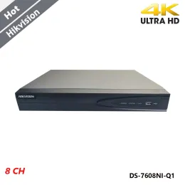 Lente hikvision 8 canal 1U 4K NVR 8CH Câmera IP entradas H.265+ 80 Mbps 1 Recorder de rede SATA DS7608NIQ1 para proteção doméstica