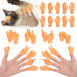 Leksaker mini händer modell små händer katt massage verktyg roliga leksaker miniatyr handskar finger handskar liten finger katt leksak interaktiv katt leksak