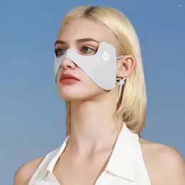 반다나스 여름 실크 마스크 선 스크린 페이스 스카프 단색 눈 패치 UV 보호 베일 커버 라이딩