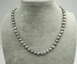 45cm Gray Color Baroque Freshwater Pearl NecklaceWeddingBirthday Love Mothers Day Women GiftHappiness Jewellery4961277